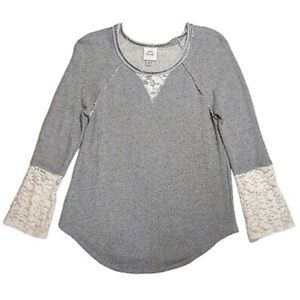 Knox Rose Sweatshirt with lace bell sleeves